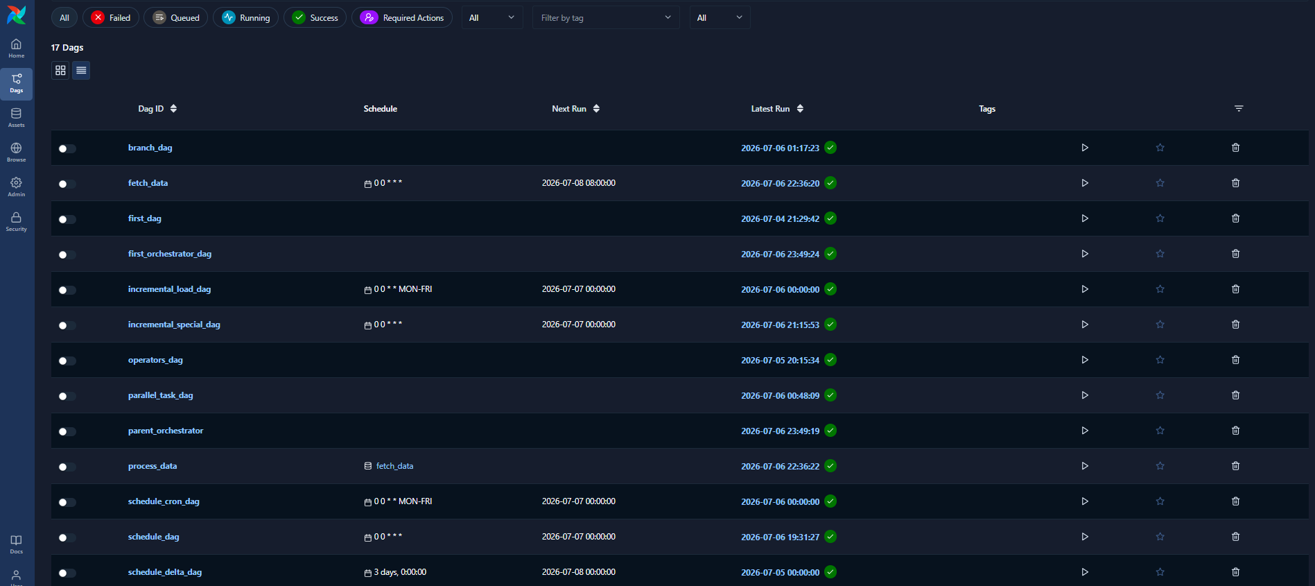 Apache Airflow learning examples screenshot 2