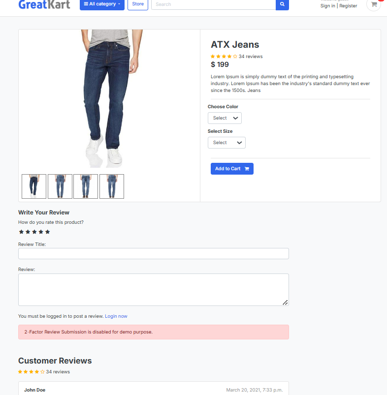 Django store project screenshot 3