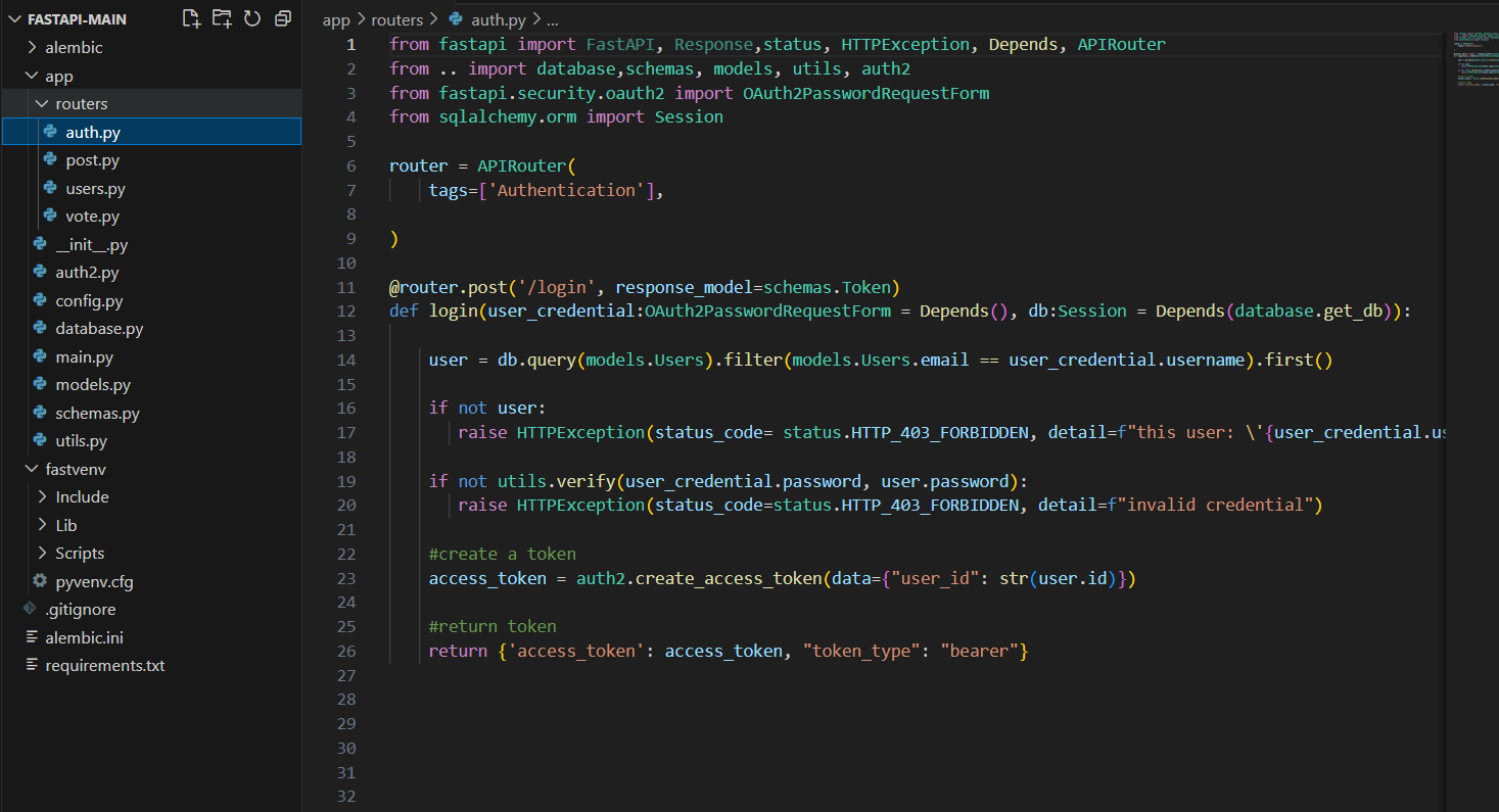 FastAPI project screenshot 1
