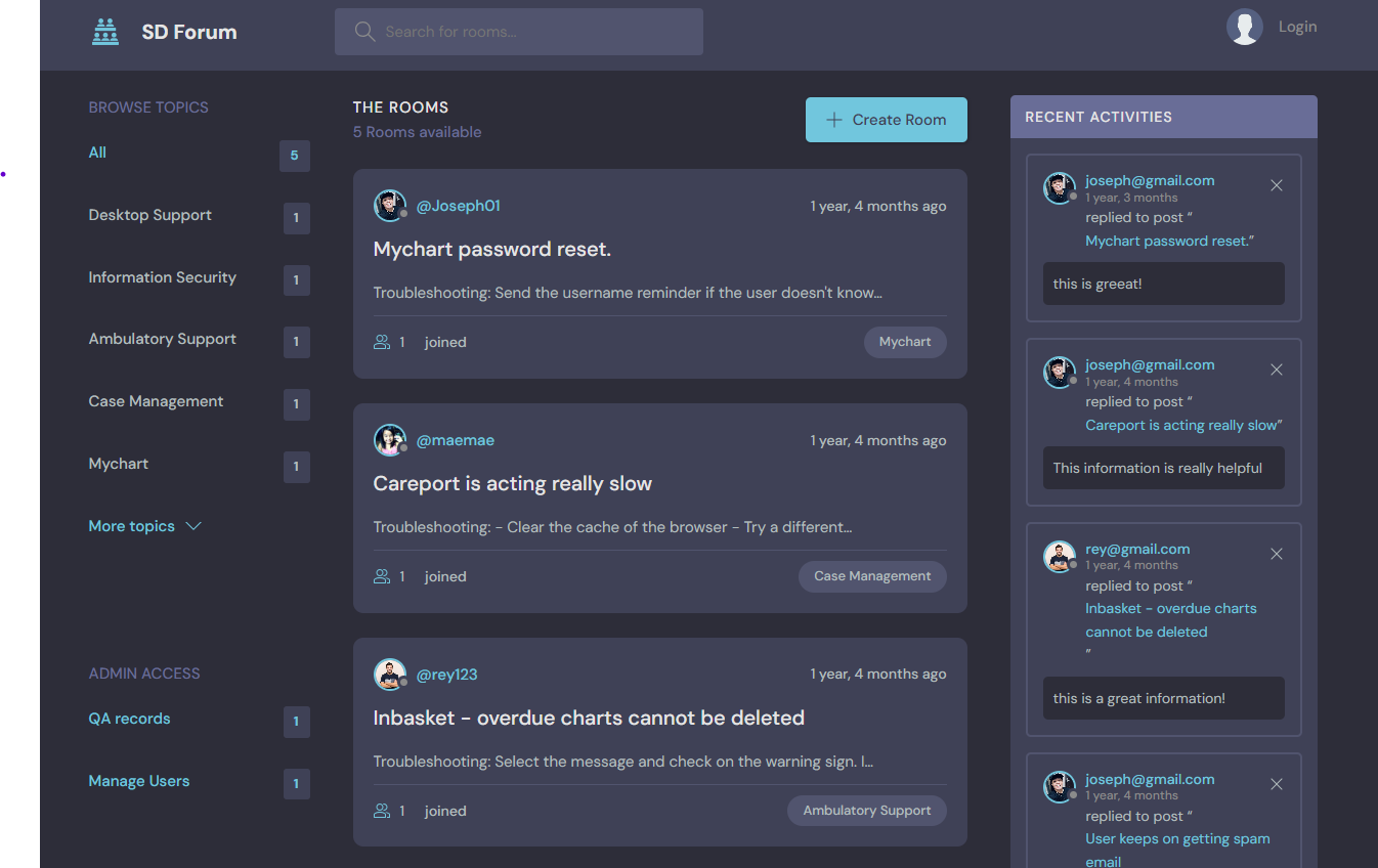 Forum website screenshot 1