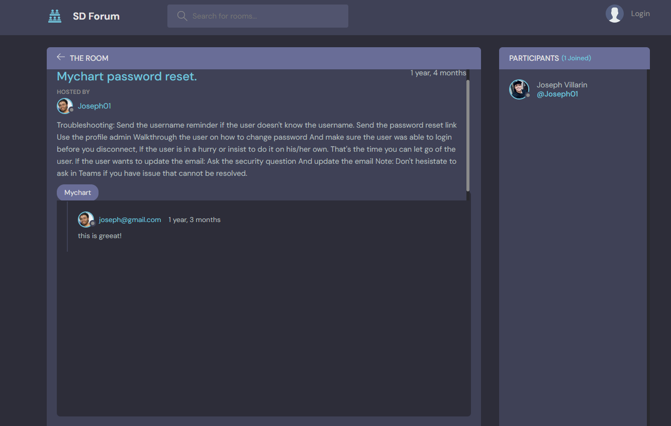 Forum website screenshot 2